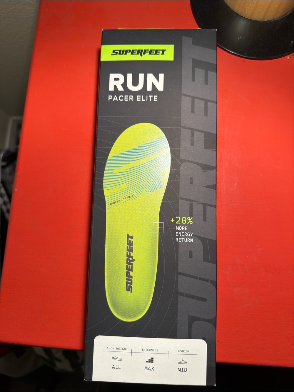 Run Pacer Elite Men's Insoles - Neon Yellow New in box
